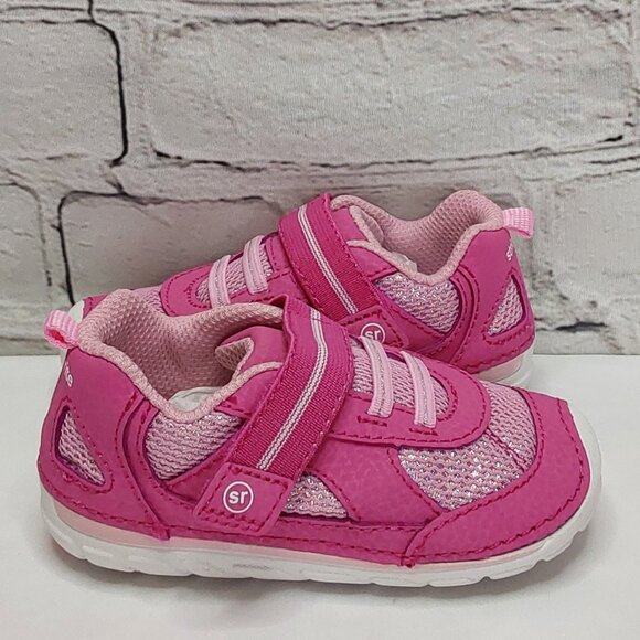 STRIDE RITE 'JAMIE' MEMORY FOAM SOFT~MOTION LEATHER SHOES SHIMMER PINK - Picture 6 of 16